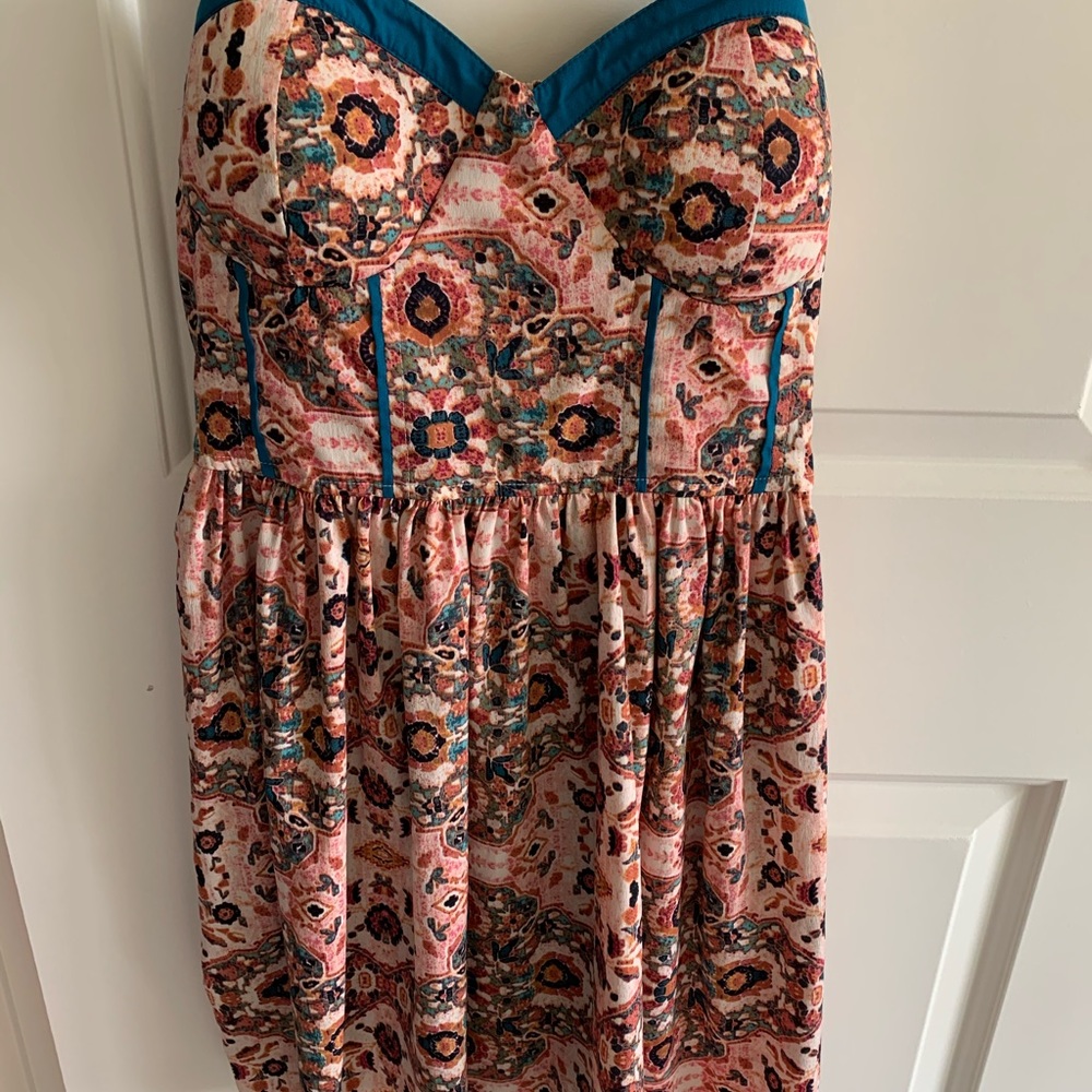 Pink and Blue Summer Dress - Picture 2 of 6